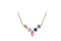 Collana Cuori Milano Donna in Argento Zirconia 24978637 - 24978637